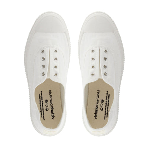 (1076100) Women's canvas trainers with elastic - White - MintMouse (Unicorner Concept Store)
