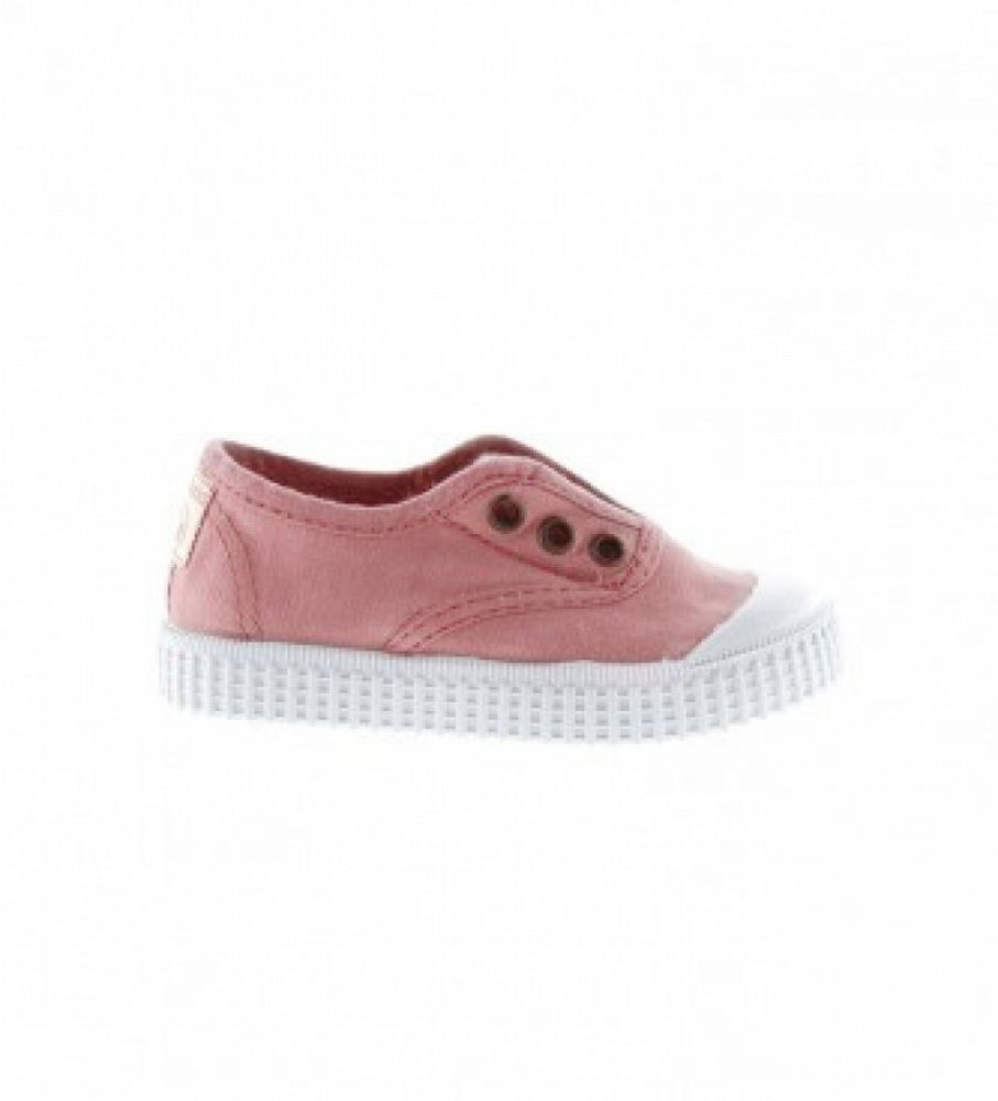 (106627) Children's canvas trainers with elastic - Nude