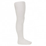 Merino wool-blend rib tights BEIGE