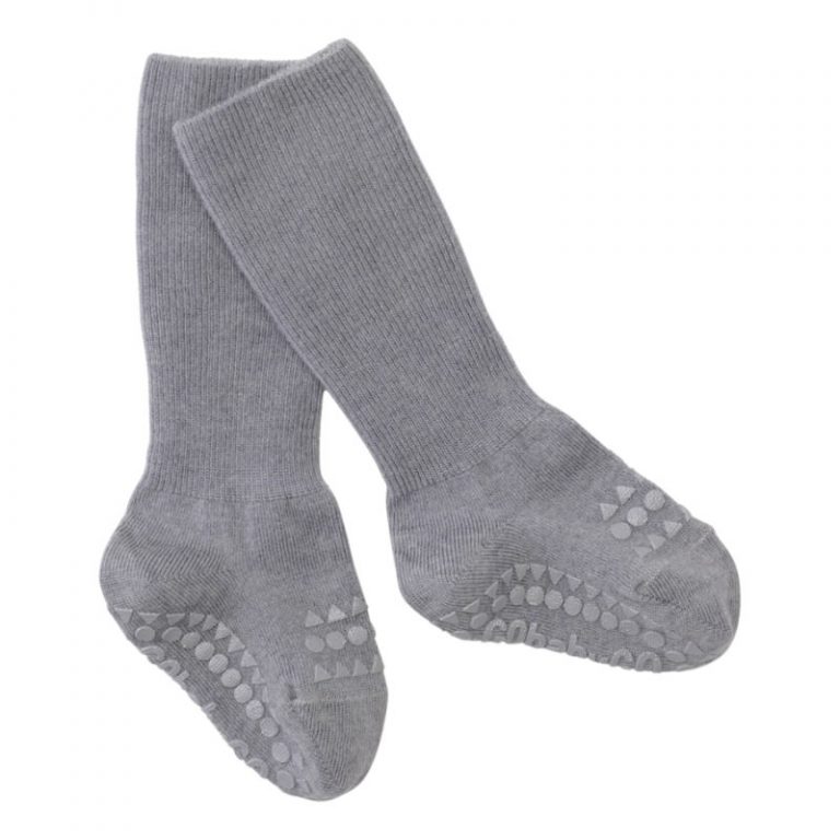 Anti-slip Merino socks - Grey Melange