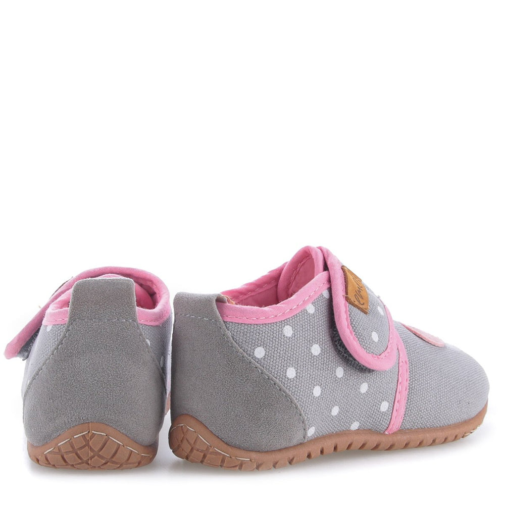 Emel slippers - Grey and Pink Slippers 100-10