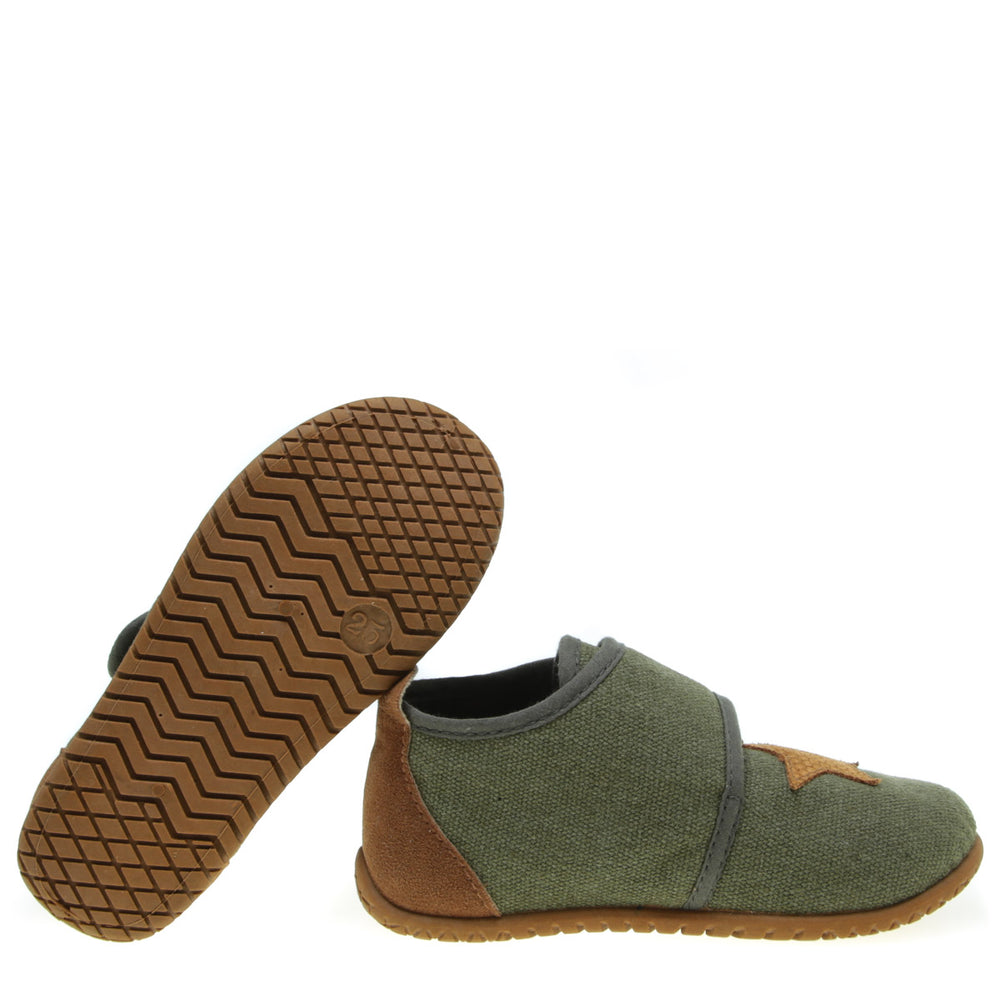Emel slippers - Green star Closed (100-6)