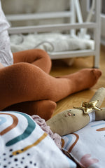 Organic cotton tights - Brown