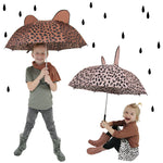 Umbrella with ears - Brown dots