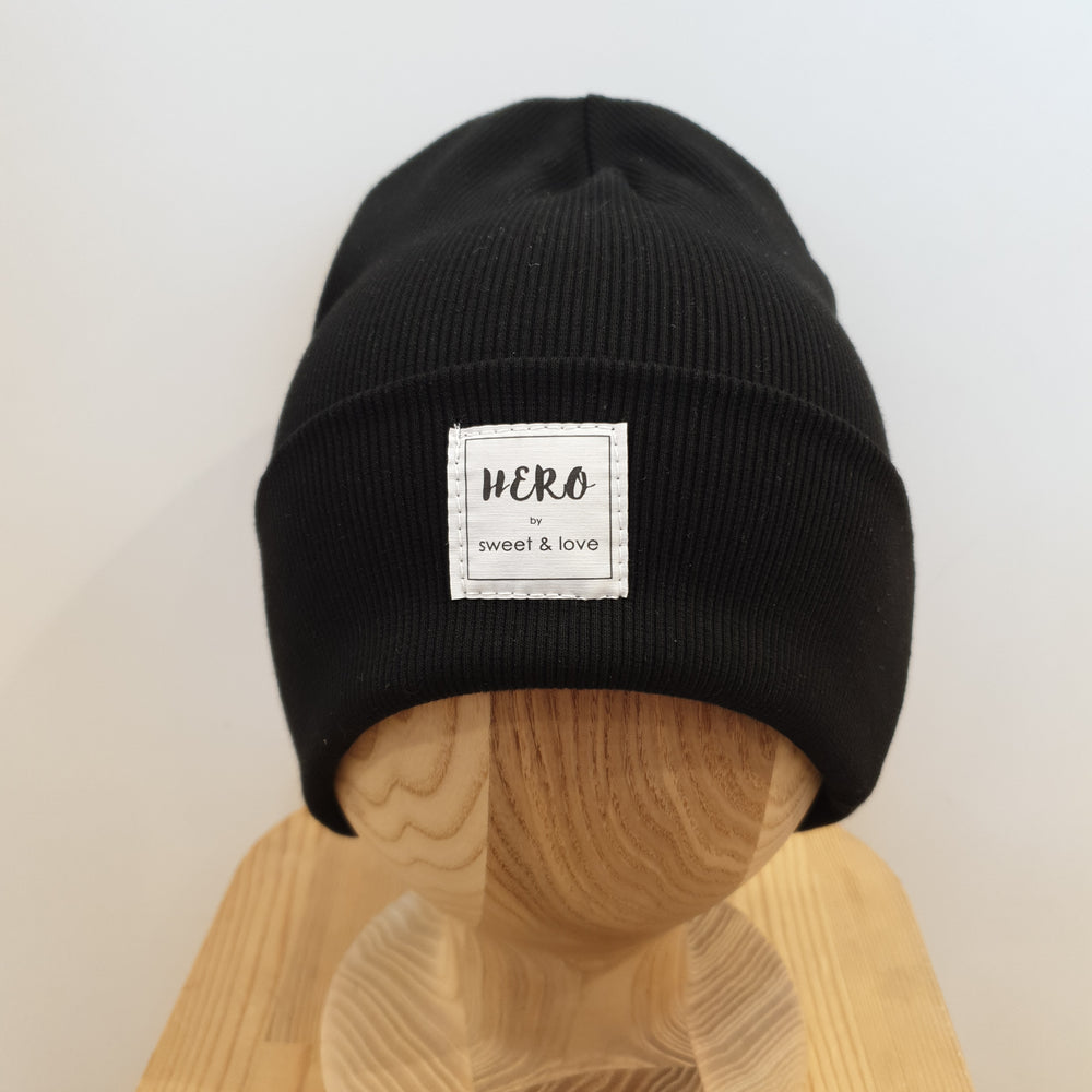 Folded beanie Black