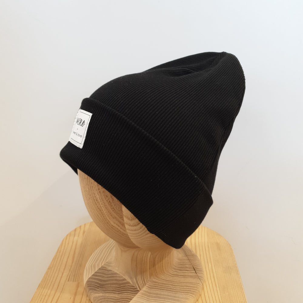 Folded beanie Black