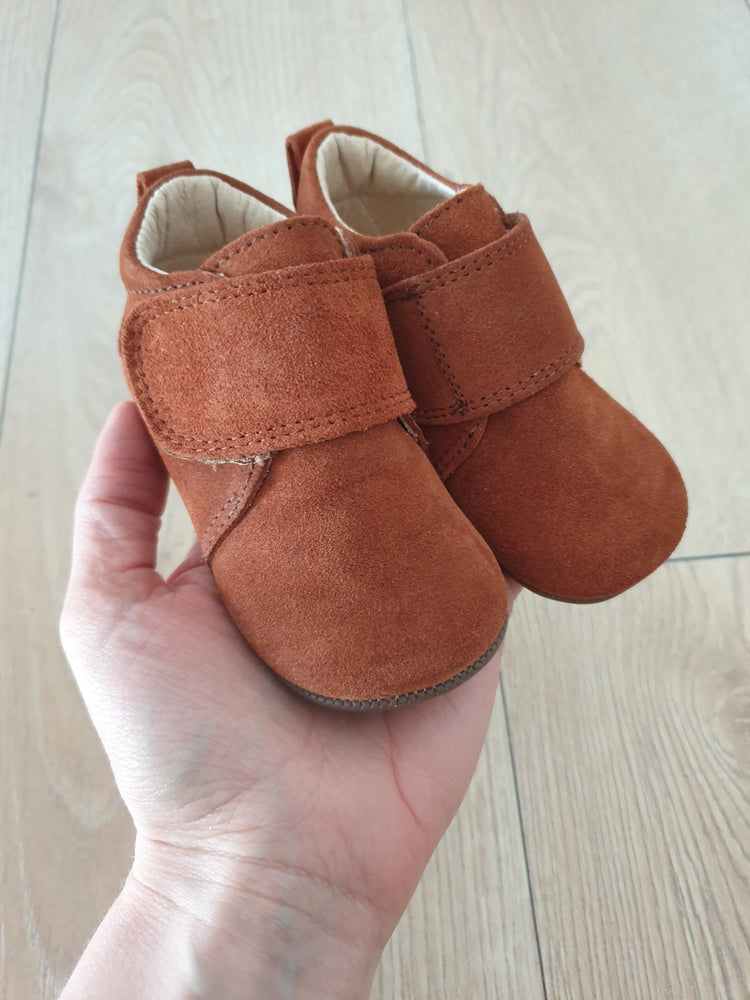 Pom Pom leather slippers - suede camel - MintMouse (Unicorner Concept Store)
