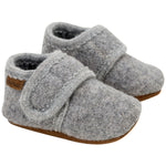 Enfant Slippers Baby Wool Velcro Grey