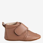 ENFANT Velcro Leather SLIPPERS brown