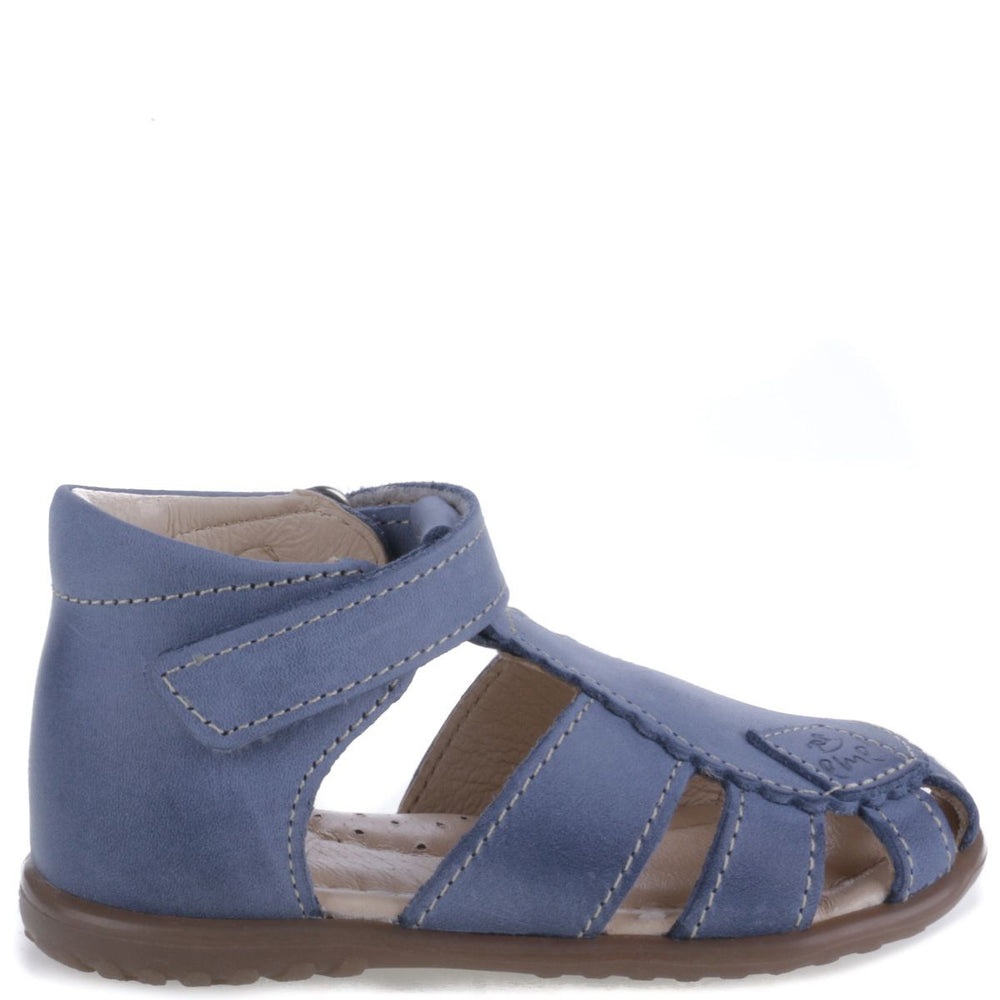 (2206-12) Emel Blue Half-Open Shoes