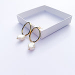 Fiji Pearl Ear Hoops 2,2cm  Gold