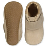 (1010) Pom Pom leather slippers - Gold Glitter