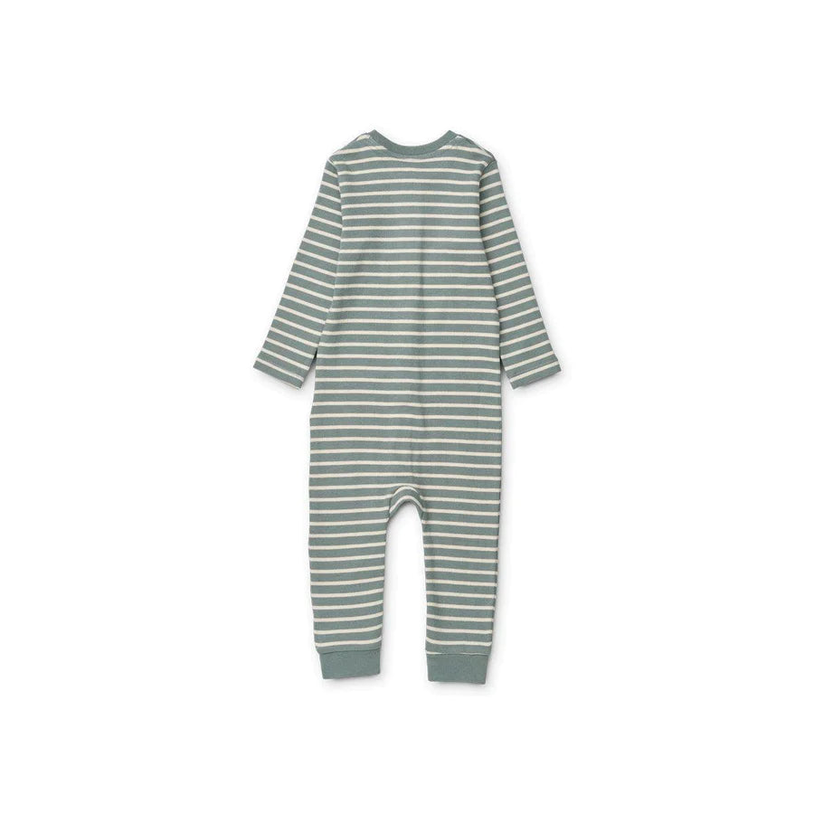 BIRK PYJAMAS SET JUMPSUIT BLUE FOG/SANDY STRIPES LIEWOOD