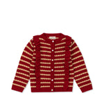 Cane Knit Frill Cardigan - Jolly Stripe