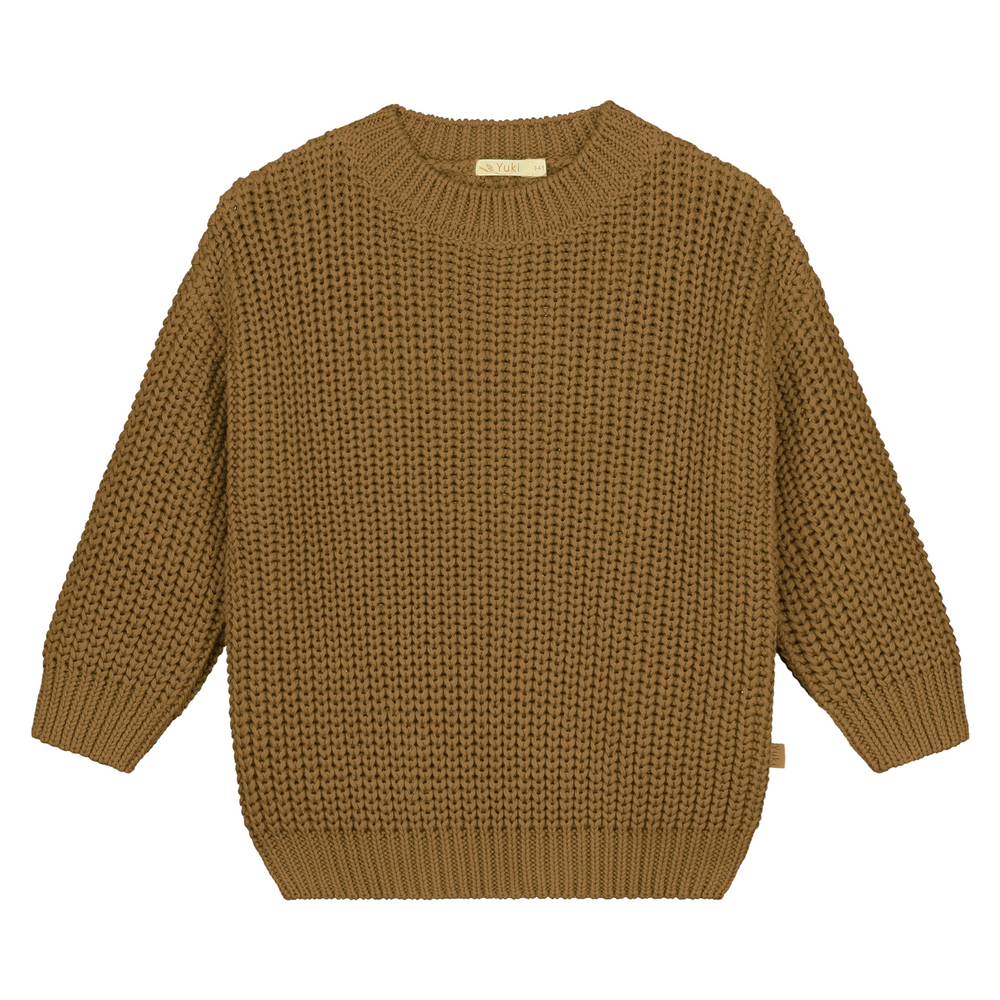 Chunky Knitted Sweater - Gold