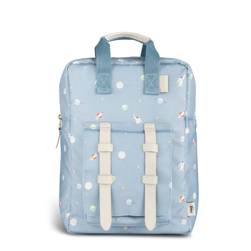 Kids Backpack - Spaceship Dusty Blue