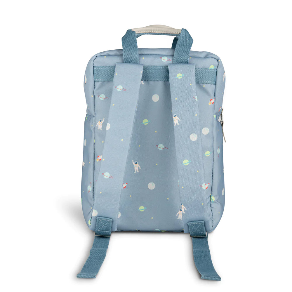 Kids Backpack - Spaceship Dusty Blue