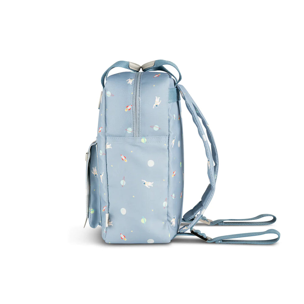 Kids Backpack - Spaceship Dusty Blue