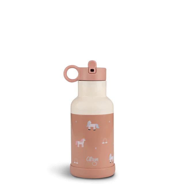 Water Bottle - 350ml - Unicorn _ Blush pink