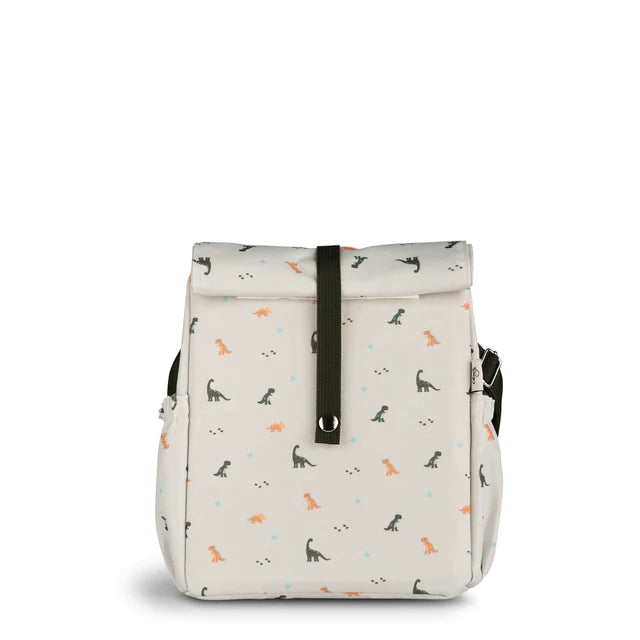 Insulated Roll-up Lunch Bag - Dino _ Green