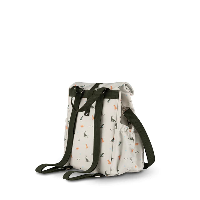 Insulated Roll-up Lunch Bag - Dino _ Green