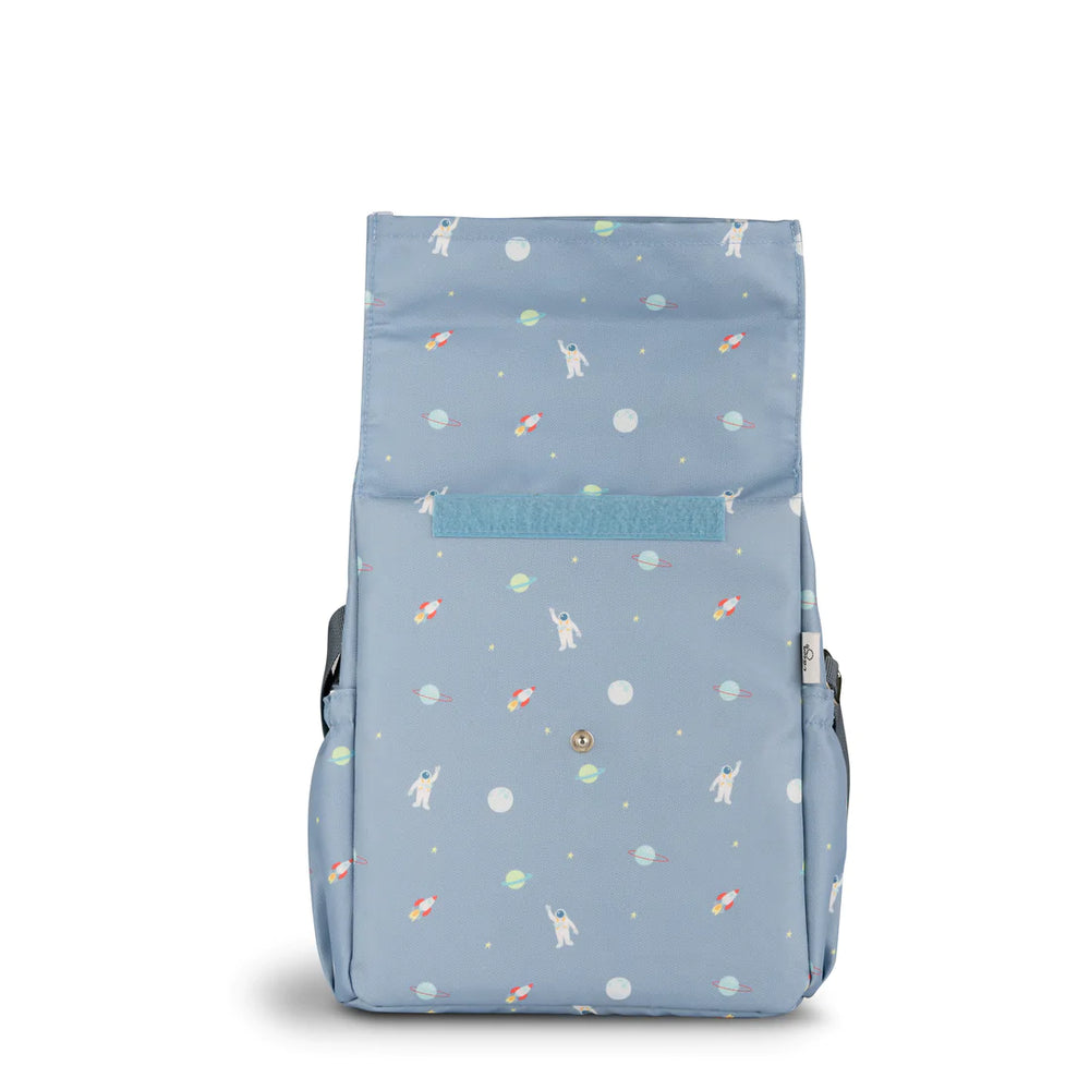 Insulated Roll-up Lunch Bag - Spaceship-Dusty Blue