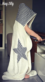 Bamboo Hooded Towel - White/Black - MintMouse (Unicorner Concept Store)