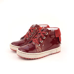 (2624D-1) Emel Red Patent leather Lace Up Sneakers with zipper - MintMouse (Unicorner Concept Store)