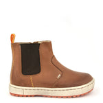 (2620) Emel brown autumn boots zipper