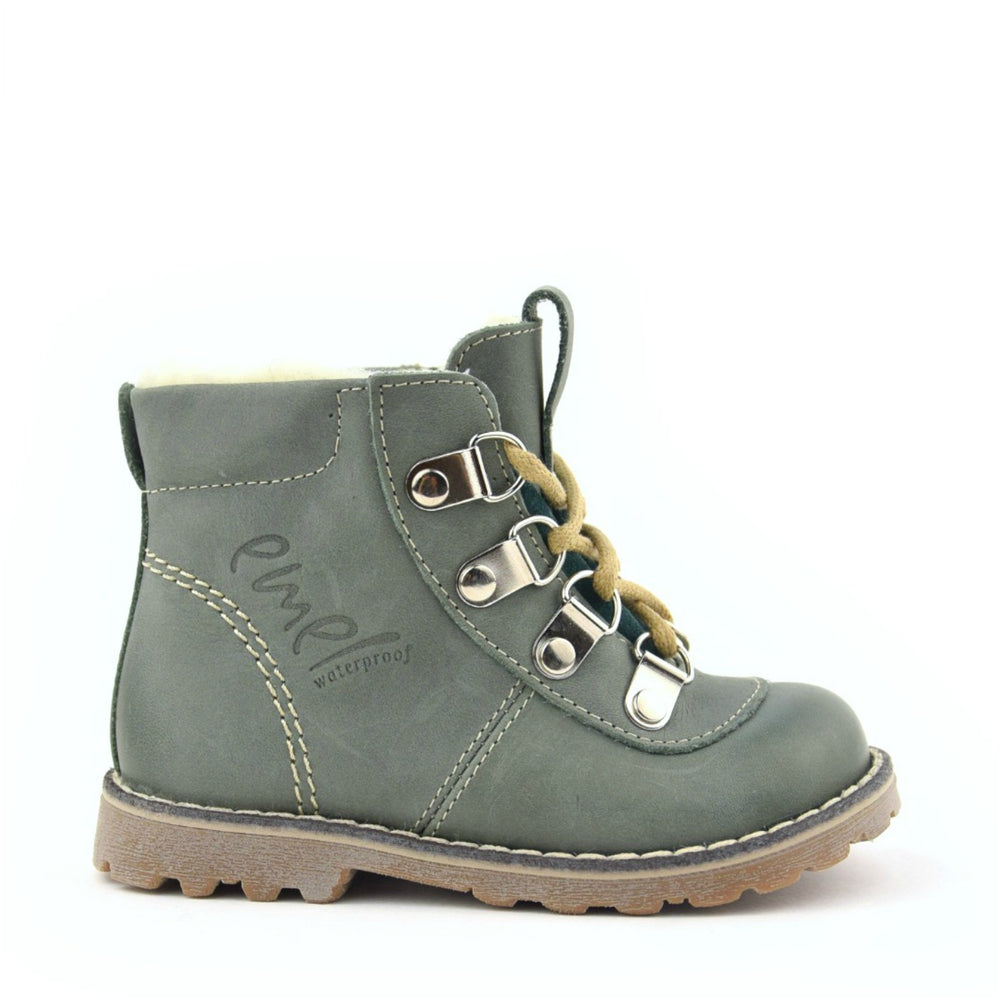 (EV2545A-V1/ 2545A-v1) Emel mint Lace Up Winter Boots with membrane