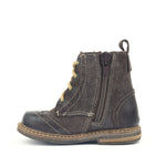 Emel Dark Brown Boots with zipper (2518-5) - MintMouse (Unicorner Concept Store)