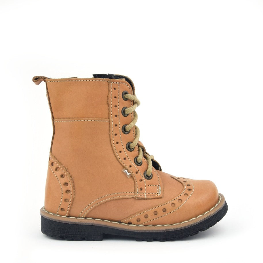 (EY1183-13) Emel light brown winter Boots with zipper