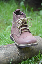Emel Purple Boots with zipper (2518-2) - MintMouse (Unicorner Concept Store)