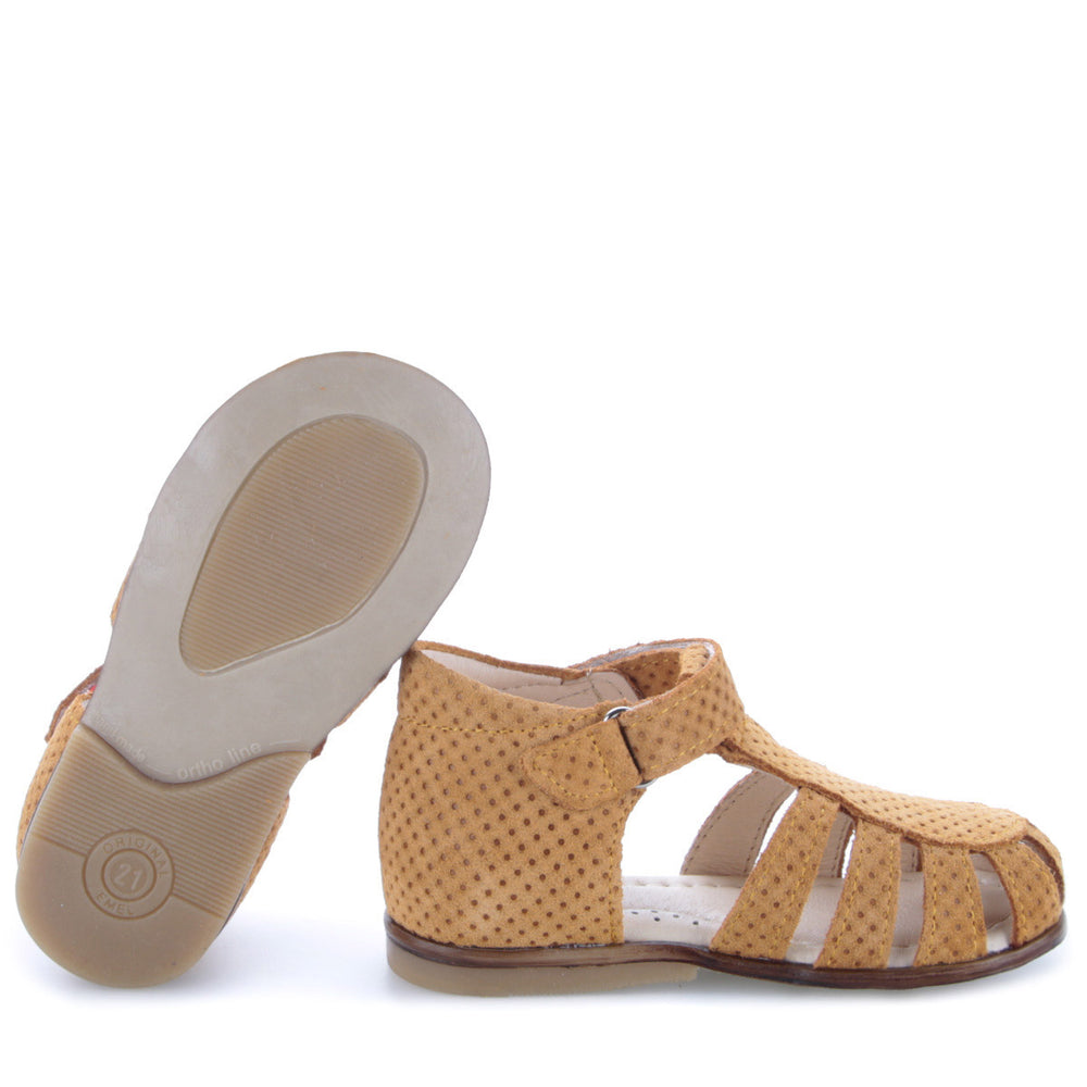 (1151B-1) Emel yellow closed sandals
