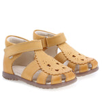 (1214A-14) Emel yellow hearts closed sandals