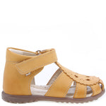 (1214A-14) Emel yellow hearts closed sandals