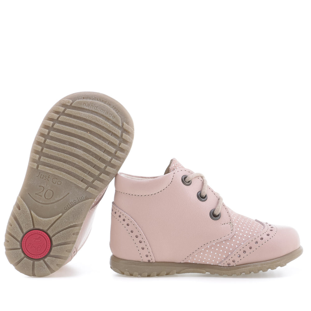 (1437B-6) Emel first shoes brogue pink polka dots - MintMouse (Unicorner Concept Store)
