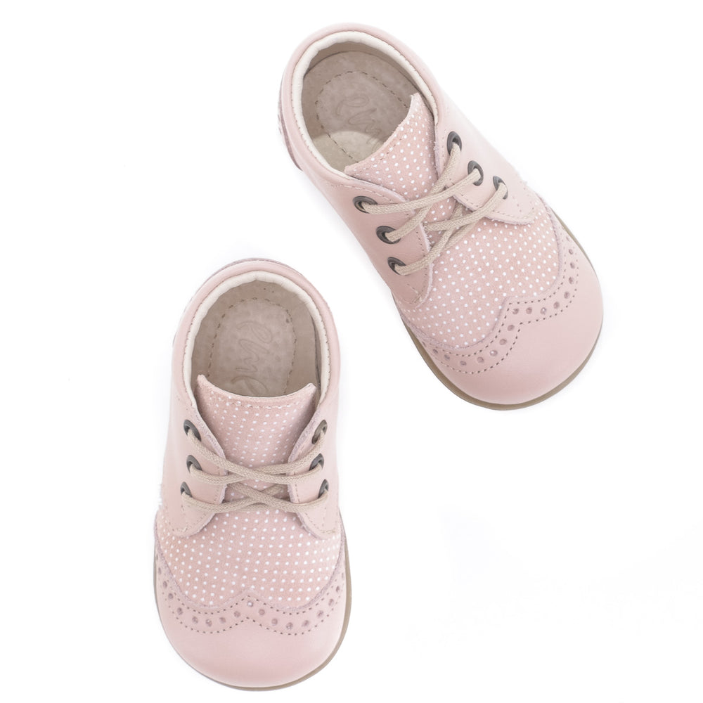 (1437B-6) Emel first shoes brogue pink polka dots - MintMouse (Unicorner Concept Store)