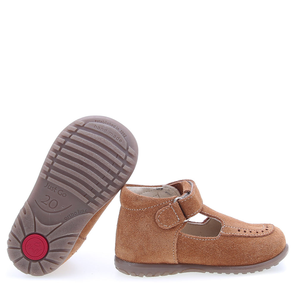 (1490B-5) Brown Velour Half-Open Shoes
