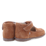 (1490B-5) Brown Velour Half-Open Shoes