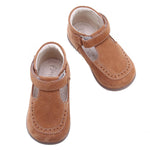 (1490B-5) Brown Velour Half-Open Shoes