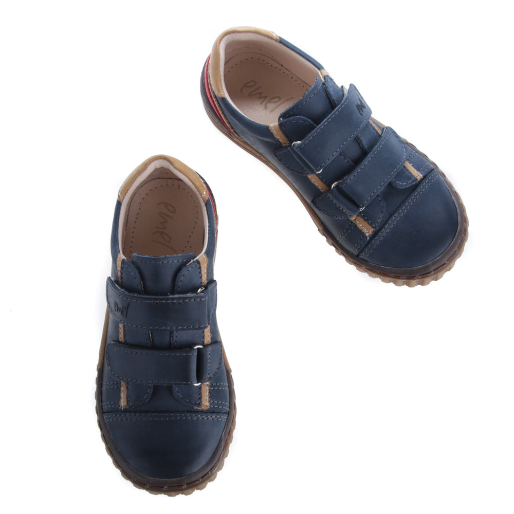 (2071-24) Low Velcro Trainers Blue