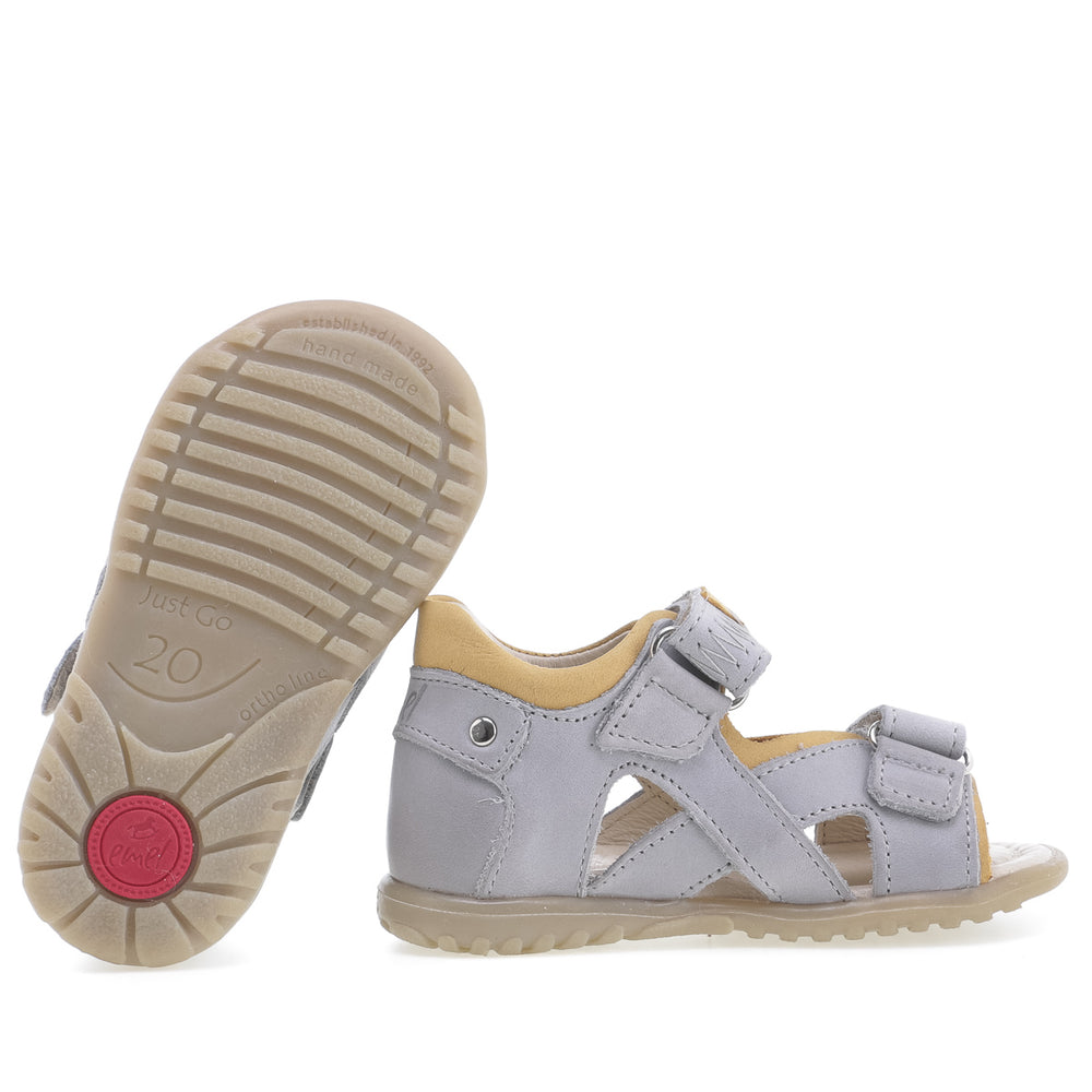 (2086-23) Emel grey velcro Sandals - - MintMouse (Unicorner Concept Store)