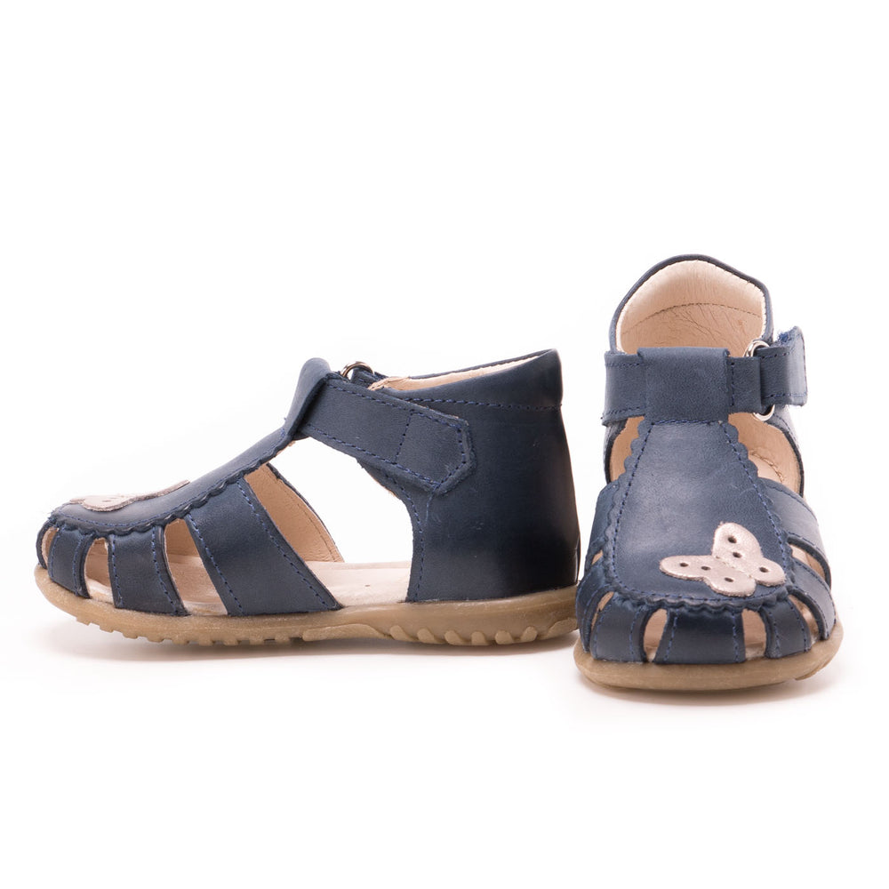 (2183-16) Emel navy butterfly closed sandals - MintMouse (Unicorner Concept Store)