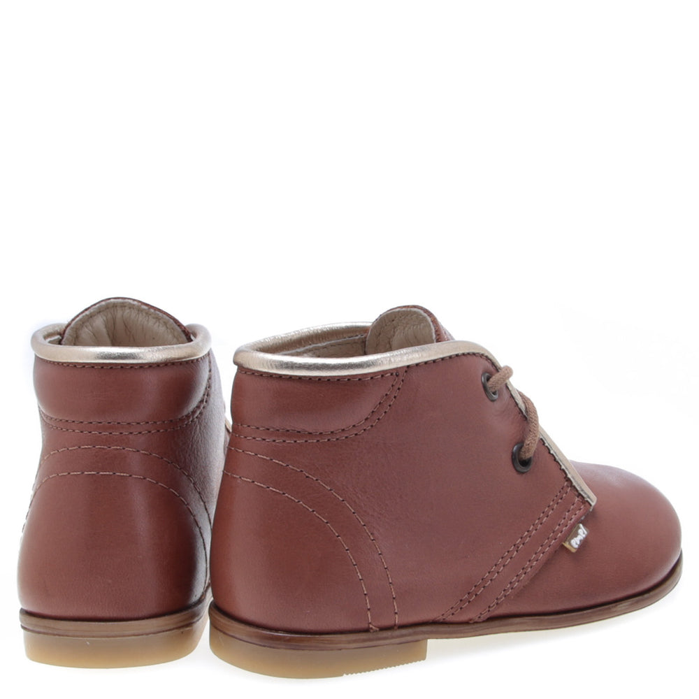 (2195-64) Emel classic first shoes brown gold