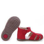 (2206-13) Emel red closed sandals