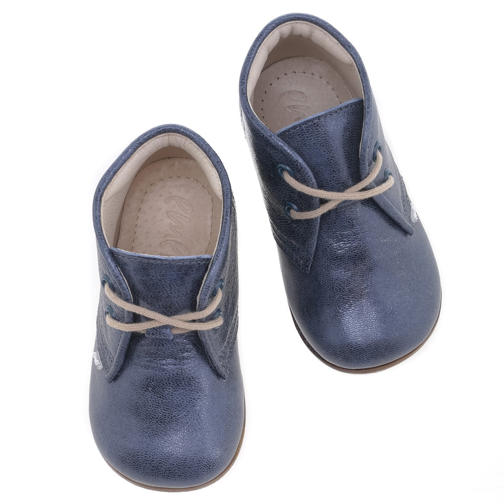 (2393-10) Emel blue shiny Lace Up Shoes - MintMouse (Unicorner Concept Store)