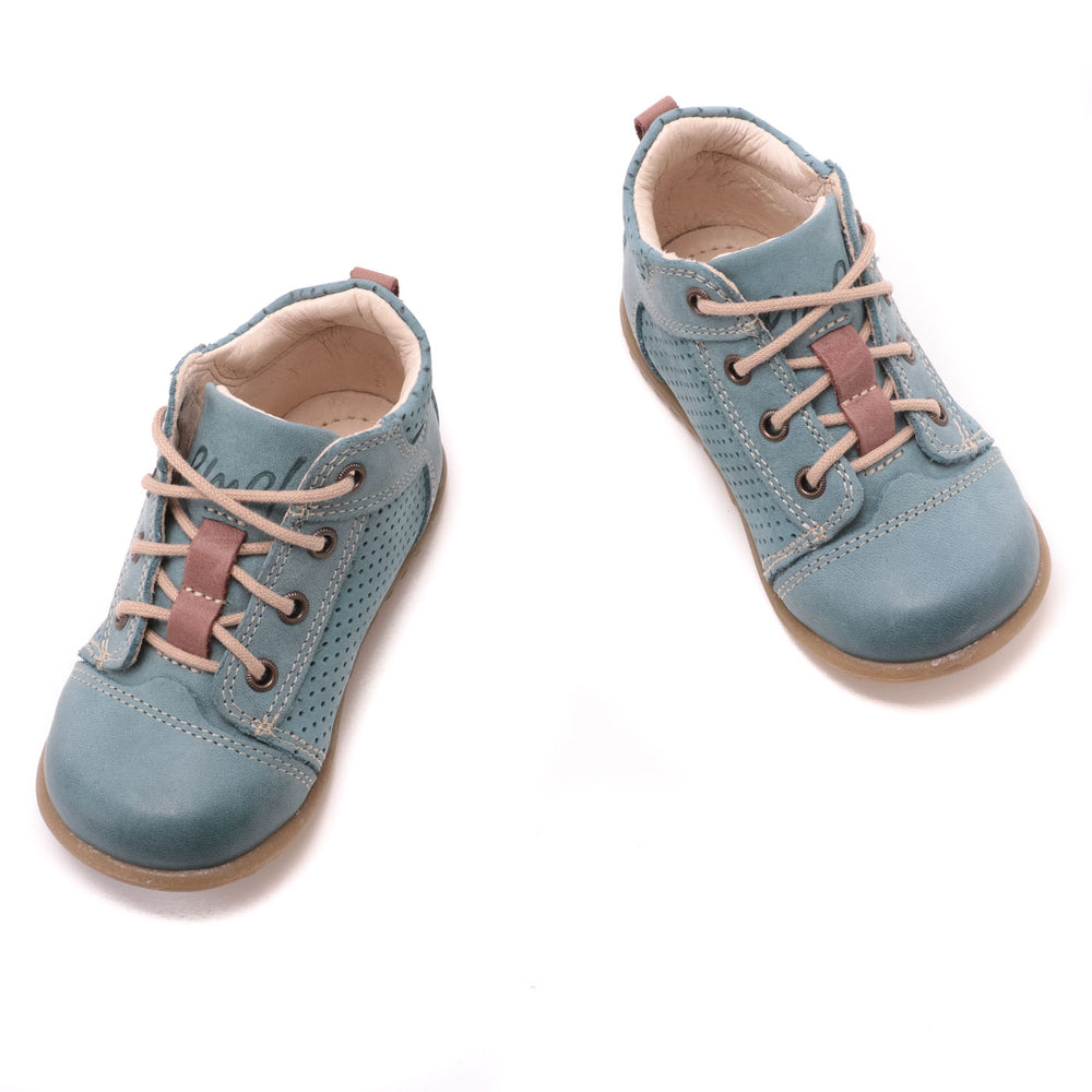 (2429-19) Blue Lace Up First Shoes - MintMouse (Unicorner Concept Store)