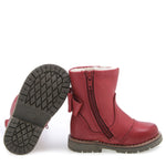 (EV2443-15) Emel winter shoes red bow