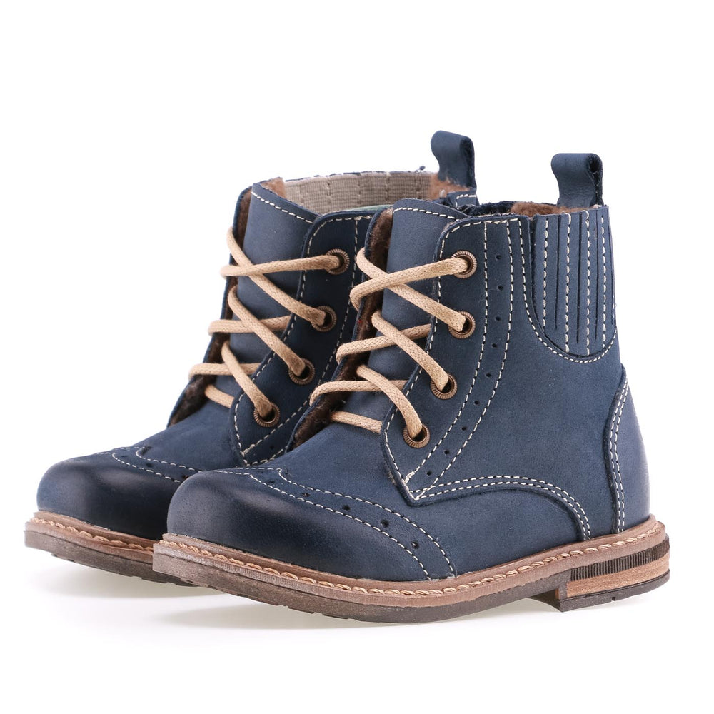 Emel winter shoes - navy brogue (2519-15) - MintMouse (Unicorner Concept Store)